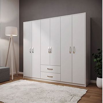 Metalia Delüx 6 Kapaklı 2 Çekmeceli Gardırop