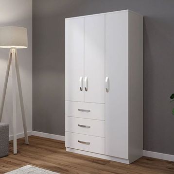 Metalia Ece Lux 3 Kapılı 3 Çekmeceli Gardırop