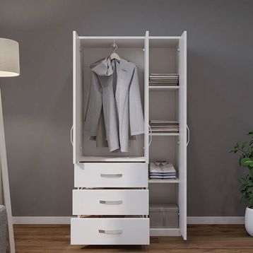 Metalia Ece Lux 3 Kapılı 3 Çekmeceli Gardırop