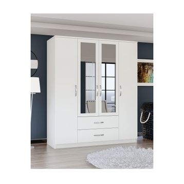Metalia Esil 4 Kapılı 2 Çekmeceli Aynalı Gardrop