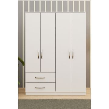 Metalia GM 0080 Dekor 4 Kapılı 2 Çekmeceli Gardrop