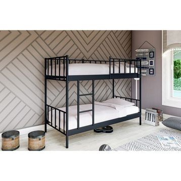 Metalia GM 126 Siyah 90x190 cm Ayarlanabilir Çiftli Ranza
