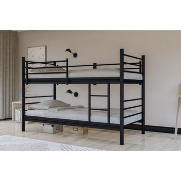 Metalia GM-129 Siyah 90x190 cm Level Ayrılabilir Çiftli Ranza