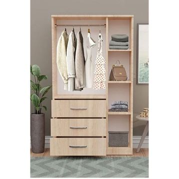 Metalia GM 302-S Ece Lüx 3 Kapı 3 Çekmeceli Sonomo Gardırop