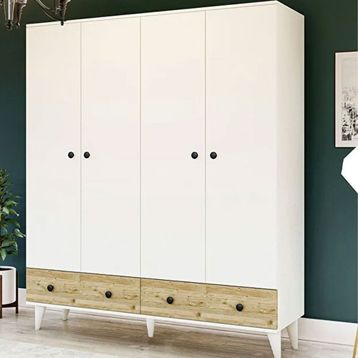 Metalia GM 414 4 Kapılı 2 Çekmeceli Gardolap