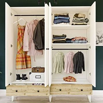 Metalia GM 414 4 Kapılı 2 Çekmeceli Gardrop