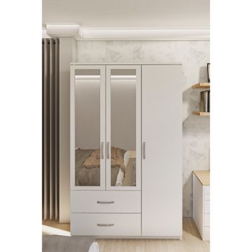 Metalia GM 851 Home Aynalı 3 Kapı 2 Çekmeceli Gardırop