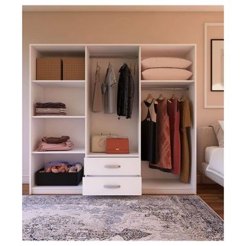 Metalia GM0033 6 Kapaklı 2 Çekmeceli Aynalı Gardrop