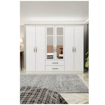 Metalia GM0033 6 Kapaklı 2 Çekmeceli Aynalı Gardrop