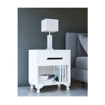 Metalia GM020 Siyah Kulplu Beyaz Komodin