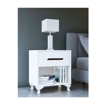 Metalia GM020 Siyah Kulplu Beyaz Komodin