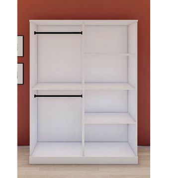 Metalia GM051 4 Kapılı Beyaz Aynalı Gardrop