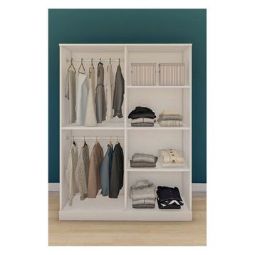 Metalia GM053 4 Kapili Aynali Beyaz Gardirop