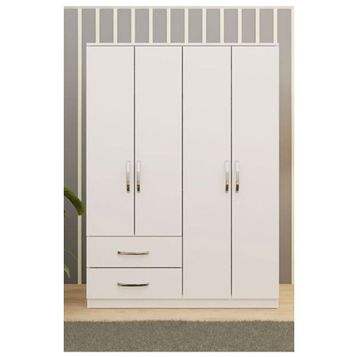 Metalia GM080 Dekor 4 Kapılı 2 Çekmeceli Gardrop