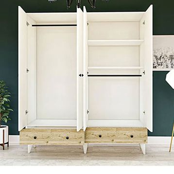 Metalia Perlino 4 Kapılı 2 Çekmeceli Gardrop