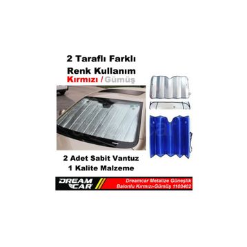 Metalize 60X130 cm Gümüş Güneşlik