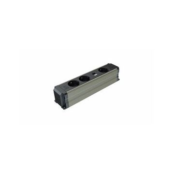 Metalline Büro-Line Şampanya Eloksal Sıva Üstü Bürotik USB-A USB-C Priz Kutusu