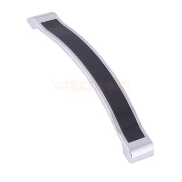 Metax Kida 224 mm Krom Siyah Mobilya Kulp