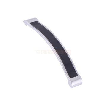 Metax Kida 224 mm Krom Siyah Mobilya Kulp
