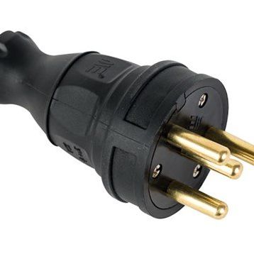 Mete 3x25A Kauçuk Düz Fiş