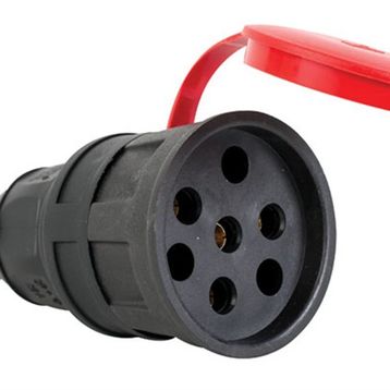 Mete 401042 3x25A 3P E Kauçuk Makine Prizi