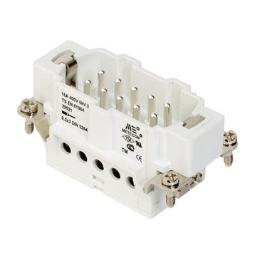 Mete Enerji 29021 10x16A 100P+E 400V Alüminyum Gövdeli Vida Bağlantılı Fiş Çekirdeği