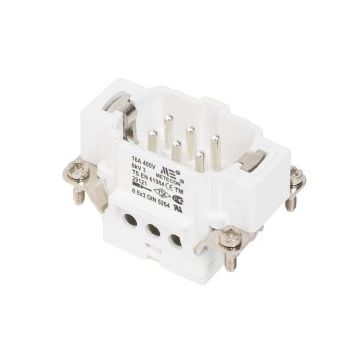 Mete Enerji 29121 6x16A 6P+E 400V Alüminyum Gövdeli Vida Bağlantılı Fiş Çekirdeği