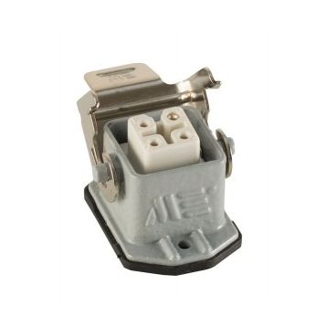 Mete Enerji 403001S 4x10A 3P+E 220-240V IP65 Alüminyum Gövdeli Metal Mandallı Makine Prizi