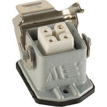 Mete Enerji 403001S 4x10A 3P+E 220-240V IP65 Alüminyum Gövdeli Metal Mandallı Makine Prizi