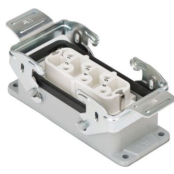 Mete Enerji 403100S 6x35A 6P+E 400-690V IP65 Alüminyum Gövdeli Metal Mandallı Makine Prizi