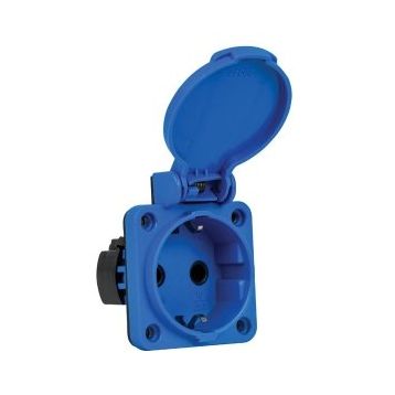 Mete Enerji 40402506 Mavi 1x16A Yaylı Sistem Arka Giriş Pano Prizi