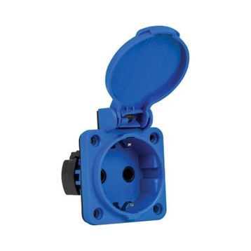 Mete Enerji 40402506 Mavi 1x16A Yaylı Sistem Arka Giriş Pano Prizi