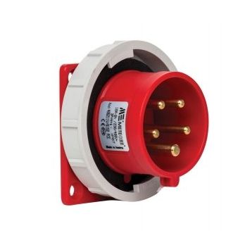 Mete Enerji 406211V 5x16A 3P+N+E 6h/50-60Hz 380-415 Watt IP67 75x75 Cee Norm Vida Bağlantılı Düz Makine Fişi