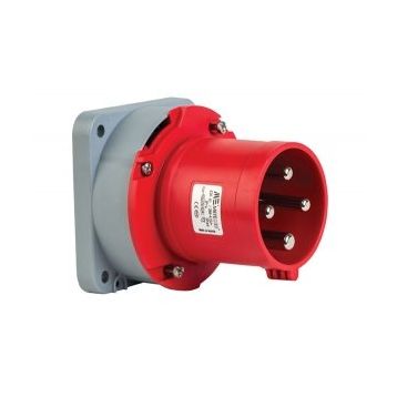 Mete Enerji 406229 4x63A 3P+E 6h/50-60Hz 380-415 Watt IP44 Cee Norm Pilot Kontaklı Düz Makine Fişi