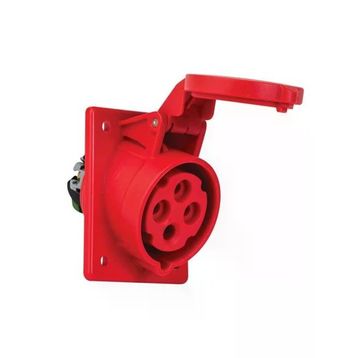 Mete Enerji 406505V 4x16A 3P+E 6h/50-60 380 415 Watt IP44 Cee Norm Vida Bağlantılı Eğik Makine Prizi
