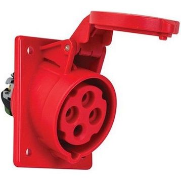 Mete Enerji 406505V 4x16A 3P+E 6h/50-60 380 415 Watt IP44 Cee Norm Vida Bağlantılı Eğik Makine Prizi