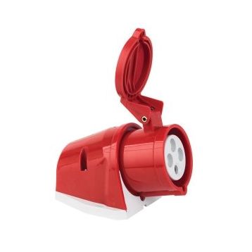 Mete Enerji T11922 4x32A 3P+E 6h/50-60Hz 380 415 Watt IP44 Cee Norm Hızlı Bağlantılı Eğik Gövdeli Duvar Prizi