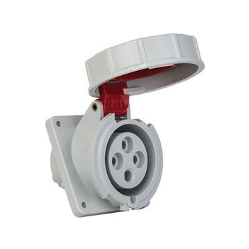 Mete Enerji T120141V 4x32A 3P+E 6h/50-60Hz 380-415V IP67 Cee Norm Vida Bağlantılı Eğik Makine Prizi
