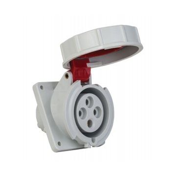 Mete Enerji T120141V 4x32A 3P+E 6h/50-60Hz 380-415V IP67 Cee Norm Vida Bağlantılı Eğik Makine Prizi