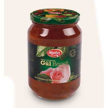 Metin Gül Reçeli 1000 gr Cam Kavanoz