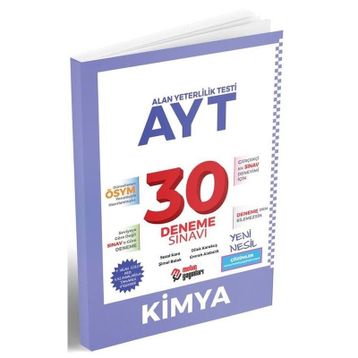 Metin Yayınları AYT Kimya 30 Deneme Sınavı