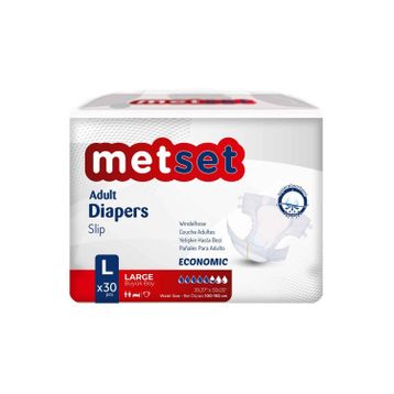 Metset Bel Bantlı Ekonomik 5.5 Damla Large 30 Adet Yetişkin Hasta Bezi