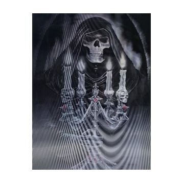Mettoys 30 x 40 cm 5d Elmas Boyama 3 Farklı Resim Değişenli Halloween İskelet Tablosu