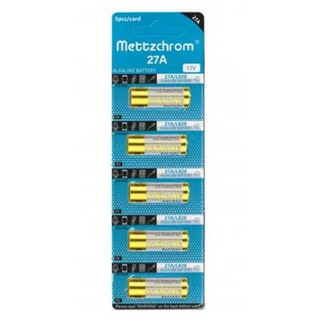 Mettzchrom 27A 12V Alkalin Pil 5 Adet Oto ve Kapı Kumanda Pili