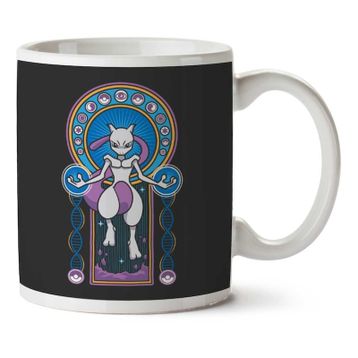 Mewtwo Stained Glass Pokemon Baskılı Kupa