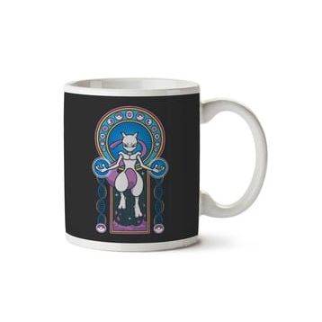 Mewtwo Stained Glass Pokemon Baskılı Kupa
