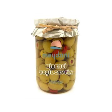 Meydani 500 gr Biberli Yeşil Zeytin