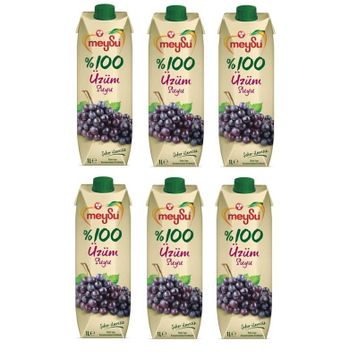 Meysu %100 1 lt Üzüm Suyu (6 adet)