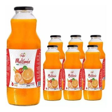 Meysu Multimix 1 lt Karışık Meyve Suyu Cam (6 adet)