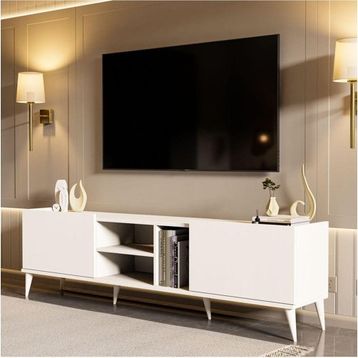 Mezza 1320 Elegante 180 cm Beyaz Tv Ünitesi